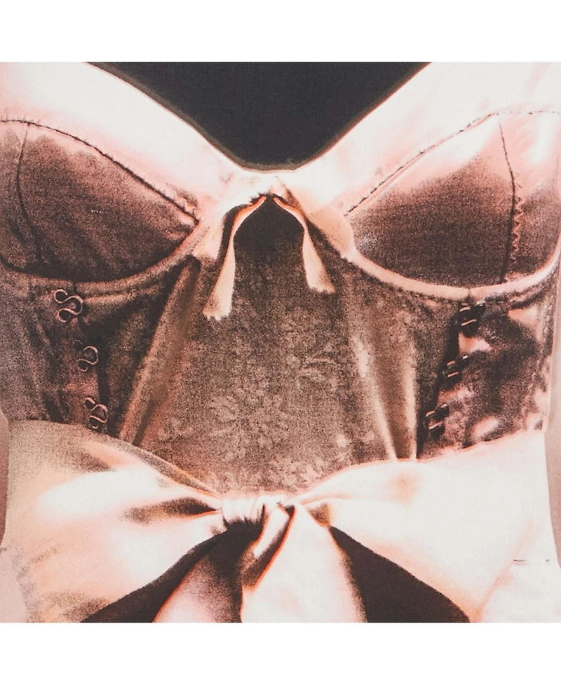 Pre-Owned Moschino Women's Cheap And Chic Black Corset Print Crepe Mini Shift Dress