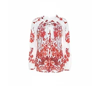 Pre-Owned Roberto Cavalli Women's Beige Cotton And Modal Faux Feather Detail T-Shirt