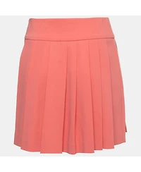 Pre-Owned Moschino Women's Pink Crepe Pleated Mini Skirt