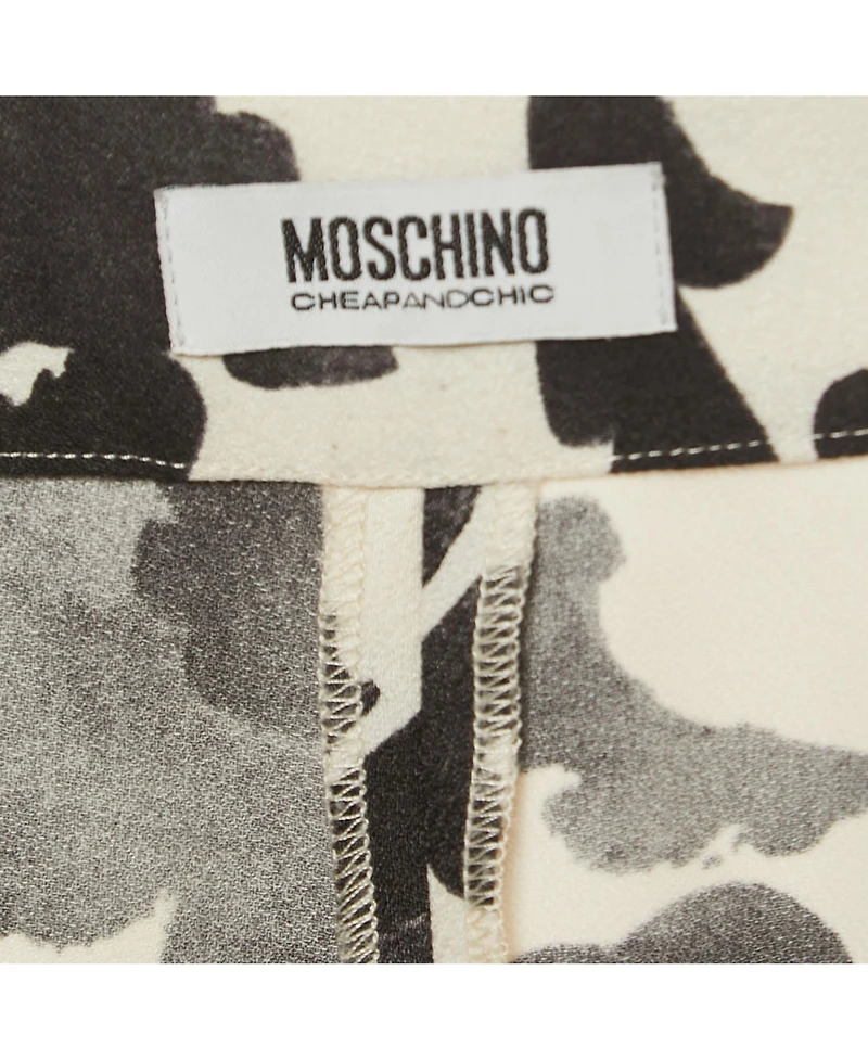 Pre-Owned Moschino Women's Floral Print Crepe Trousers