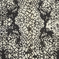 Pre-Owned Zadig & Voltaire Women's Pre-Owned Zadig and Voltaire Black/white Abstract Print Cashmere Buttoned Cardigan