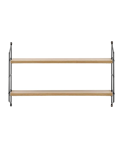 Danya B Severini Floating Bracket Farmhouse Two-Tier Wall Shelf