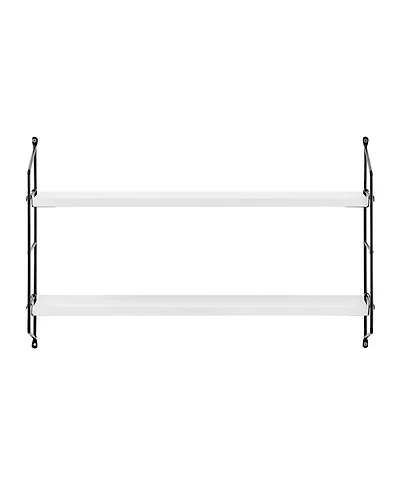 Danya B Severini Floating Bracket Farmhouse Two-Tier Wall Shelf