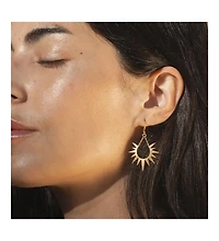 Lucent Glow Starburst Linear Drop Earrings
