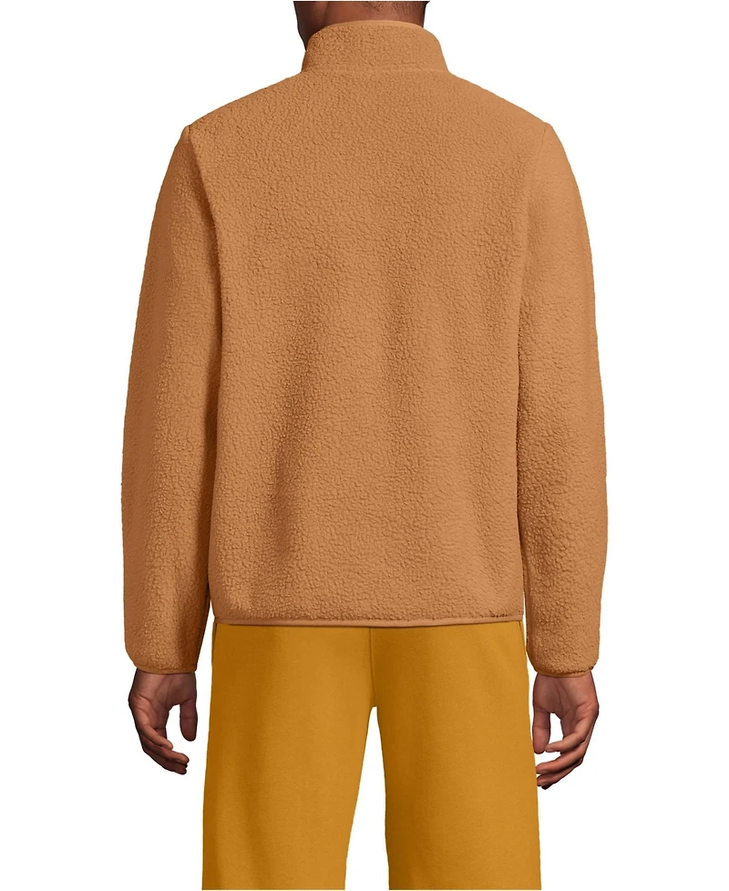 Lands' End Men's Tall Half Zip High Pile Fleece Pullover