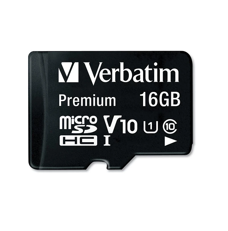 Verbatim 44082 16GB Premium microSDHC Memory Card with Adapter
