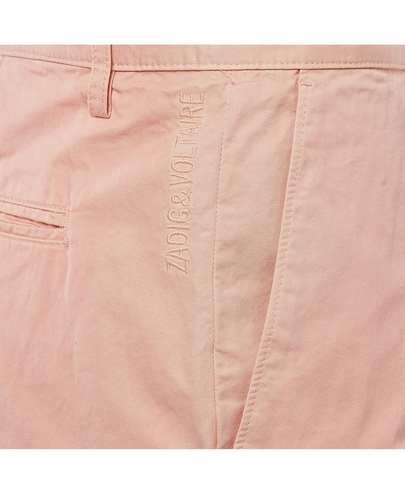 Pre-Owned Zadig & Voltaire Men's Pink Cotton Patrick Chino Trousers