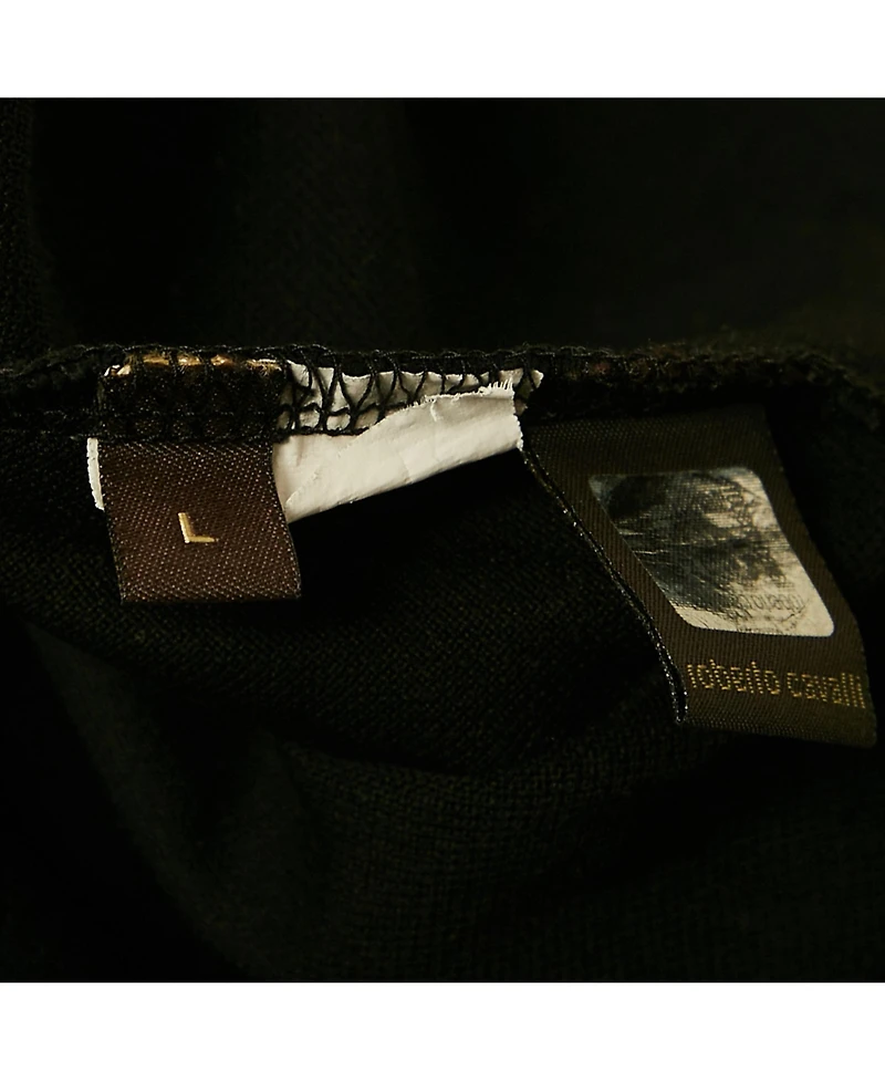 Pre-Owned Roberto Cavalli Men's Cotton Pique Polo T-Shirt