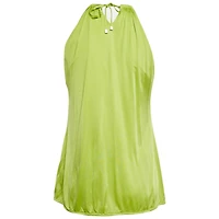 Pre-Owned Roberto Cavalli Women's Fluorescent Green Jersey Shoulder Strap Top