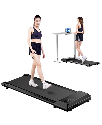 Superun 35.43 In Long Run Area Walking Pad, 2 in 1 Under Desk Treadmill, Walking Pad Treadmill Under Desk