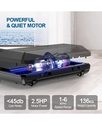 Superun 35.43 In Long Run Area Walking Pad, 2 in 1 Under Desk Treadmill, Walking Pad Treadmill Under Desk