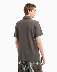 A|X Armani Exchange Men's Short Sleeve Eagle Graphic Polo Shirt