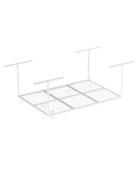 Fleximounts Ohk Series Ceiling Mounted Overhead Garage Storage Rack, White — 48" X 72"