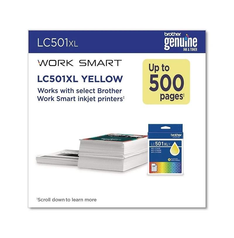 Brother LC501XLYS 500 Page-Yield High-Yield Ink - Yellow