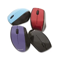 Verbatim 97992 Wireless Multi-Trac Blue Led Mouse, 2.4GHz, 32.8 ft Range, Ambidextrous – Black