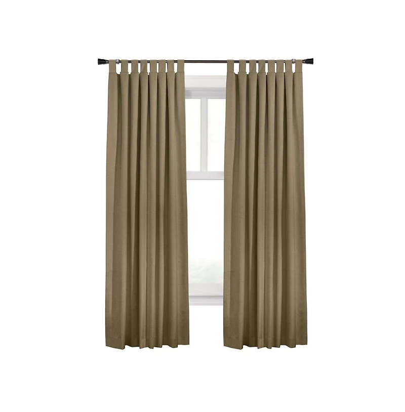 Commonwealth Ventura Tab Top Curtain Panel Pair Window Dressing each - 78x84", Pebble