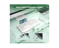 risokeys Wireless Keyboard & Mouse Combo – Full-size, cushioned palm rest