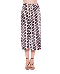 Alexia Admor Women's Carla Front Button Down Midi Skirt