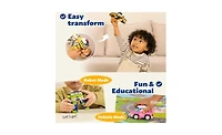 Robocar Poli 4-Pack 4" Transforming Robot (Poli, Roy, Amber, Helly) Rescue Team Playset | Early Educational & Role-Play Toys Gift for kids