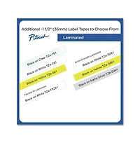 Brother P-Touch TZE661 1.4 in. x 26.2 ft. TZe Standard Adhesive Laminated Labeling Tape - Black on Yellow