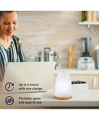 Pursonic Zen Luxury Wellness Bundle: Trinity Gemstone Necklace Set, Ultrasonic Aroma Diffuser & Essential Oils Trio