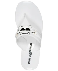 Karl Lagerfeld Paris Women's Vayla Jelly Thong Flat Sandals