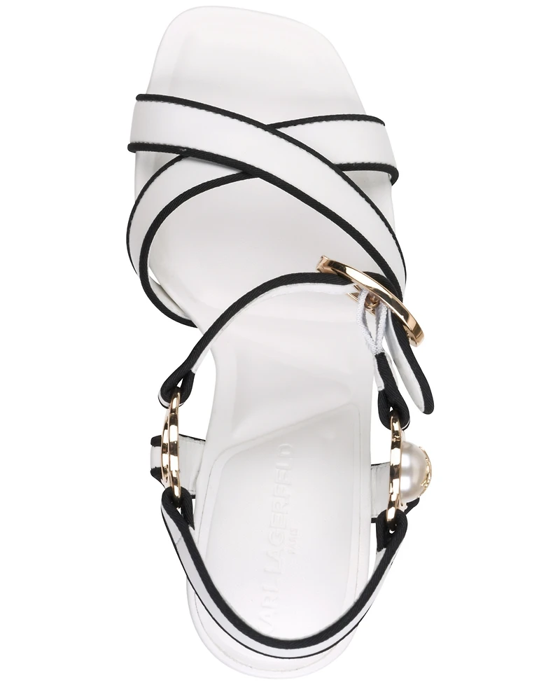 Karl Lagerfeld Paris Women's Daelin Square Toe Sandals