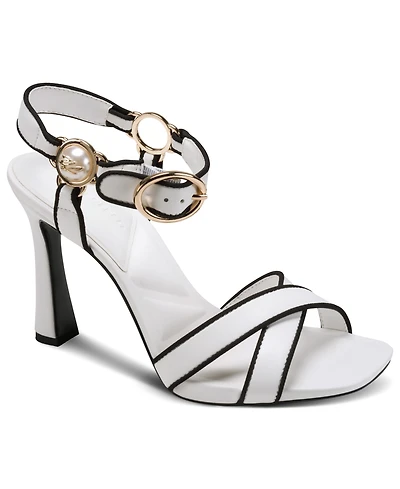 Karl Lagerfeld Paris Women's Daelin Square Toe Sandals