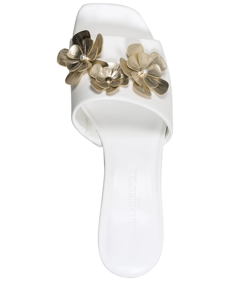 Karl Lagerfeld Paris Women's Sandreea Floral Heeled Sandals