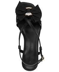 Karl Lagerfeld Paris Suttyn Bow Polka-Dot Heeled Sandals