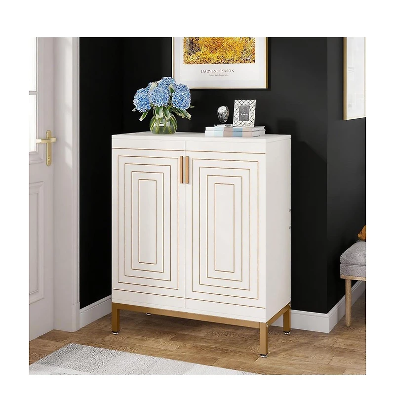 Slickblue Compact Shoe Storage Cabinet for Hallway and Foyer