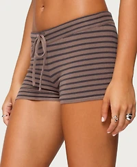 Edikted Women's Lillian Striped Knit Shorts