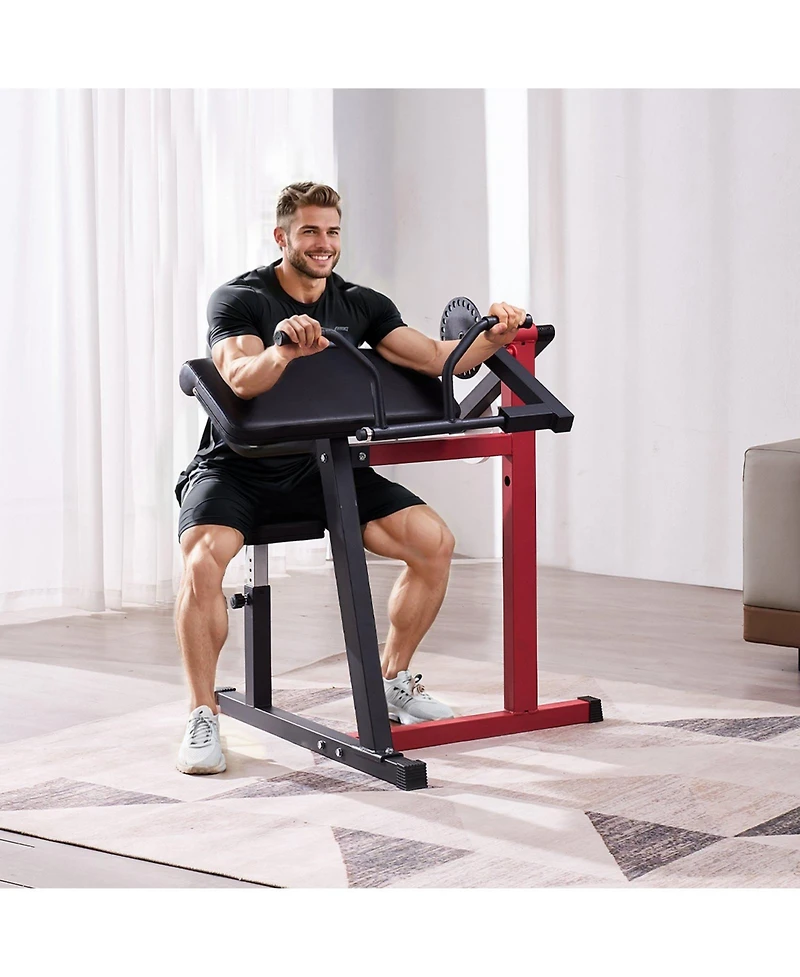 Preacher Curl Machine, 2-in-1 Bicep Curl and Triceps Extension Station for Home Gym Strength Training