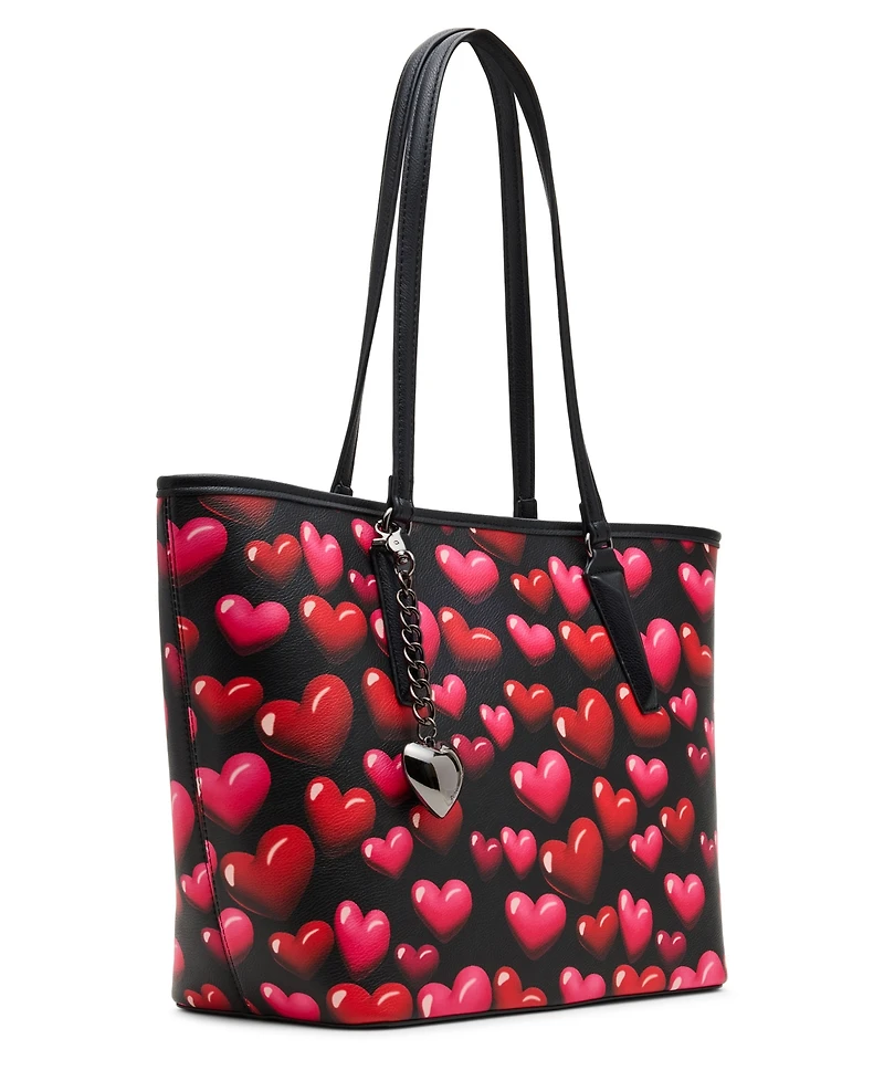 Betsey Johnson Bubble Hearts Medium Tote Bag
