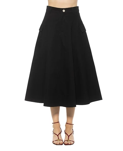Alexia Admor Women's Avery Cargo Midi Skirt with Belt Loops