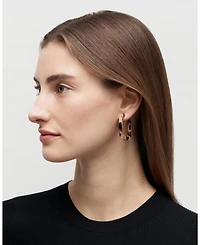 Machete Midi Square Hoops in Blonde Tortoise
