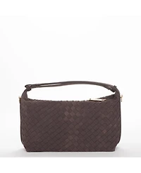 Susu Denva Denim Baguette Shoulder Bag for Women East West Handbag Buckle Detail Casual Chic Everyday Purse