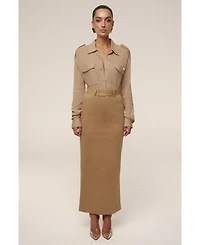 Jluxlabel Women's Sway Sheer Button Up Top