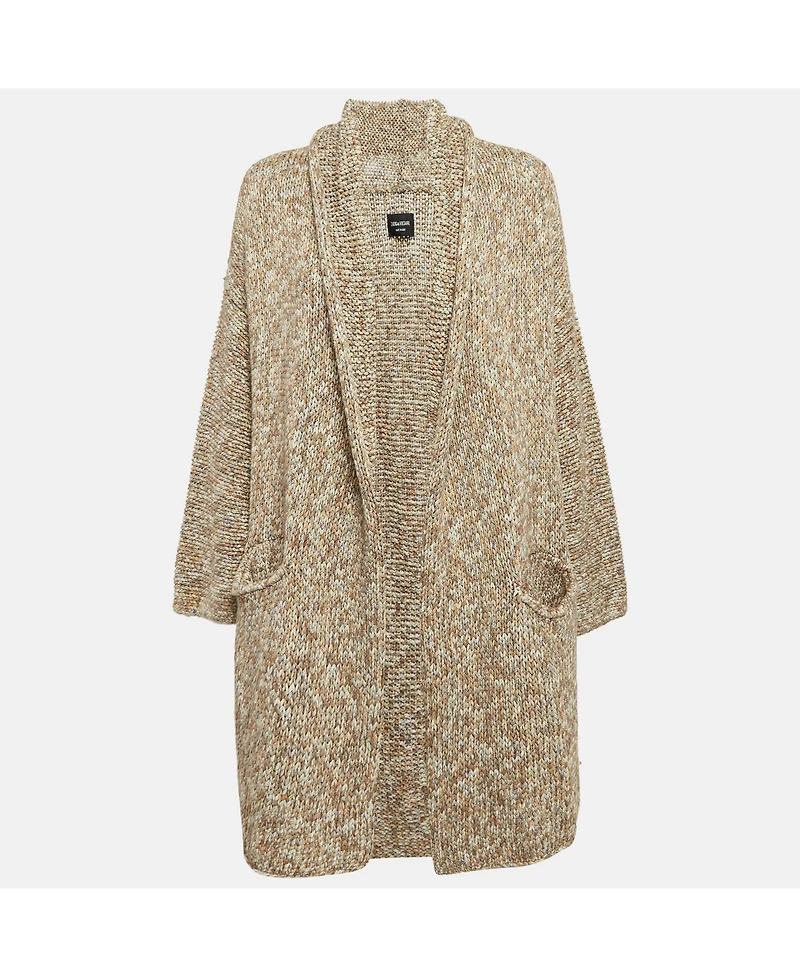 Pre-Owned Zadig & Voltaire Women's Brown Cotton Rib Knit Mia Cardigan