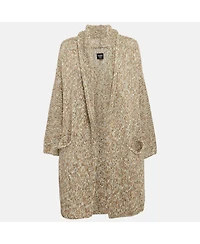 Pre-Owned Zadig & Voltaire Women's Brown Cotton Rib Knit Mia Cardigan