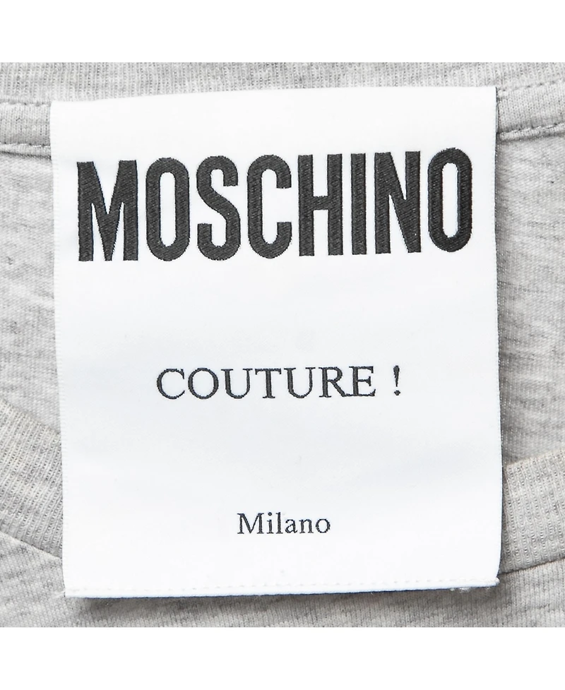 Pre-Owned Moschino Women's Couture Shopaholic Mouse Print Cotton T-Shirt