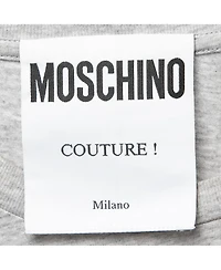 Pre-Owned Moschino Women's Couture Shopaholic Mouse Print Cotton T-Shirt