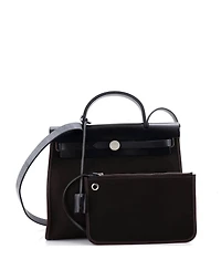 Pre-Owned HERMES 31 Herbag Zip Leather and Toile