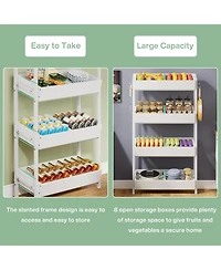 Tribesigns Wood Fruit and Vegetable Basket Stand Rack for Kitchen