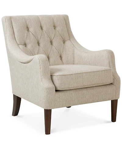 Madison Park Qwen 33.5" High Button Tufted Accent Chair