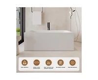 Casainc Freestanding Engineered Stone Bathtub