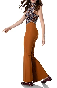 Ivonne Women's Flared Trousers with Wide Waistband