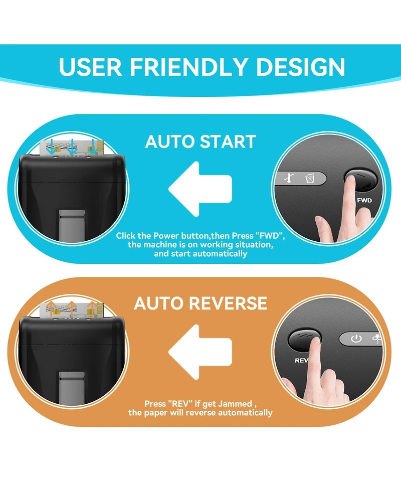 Mondawe 22-Sheet P-4 Heavy Duty Commercial Paper Shredder with 9.24 Gallon Pullout Bin