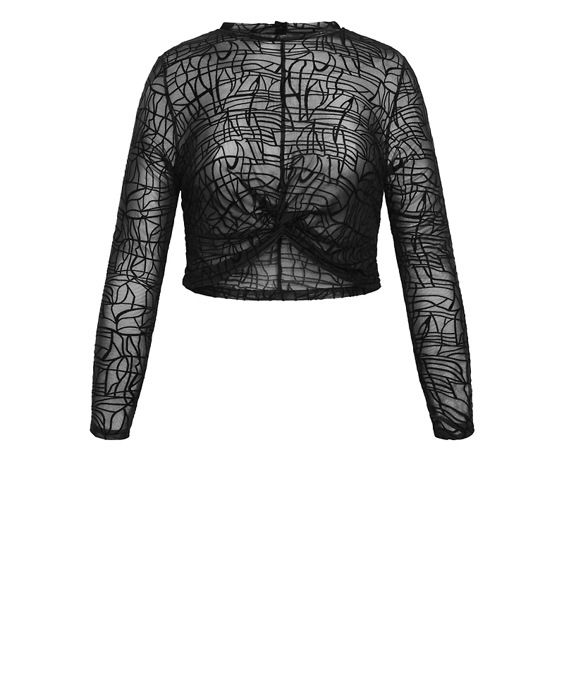 City Chic Women's Swirl Frankie Top