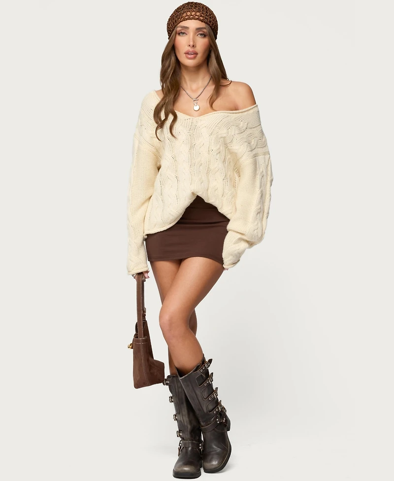 Edikted Women's Aisha Low Rise Mini Skirt